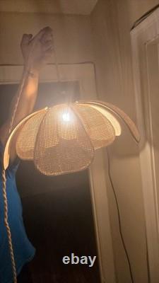 Dimmable Vintage Wicker Rattan Lampshade