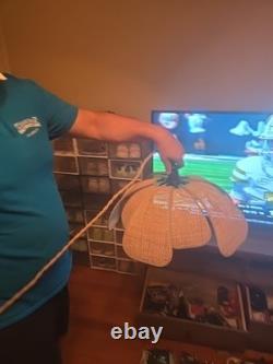 Dimmable Vintage Wicker Rattan Lampshade