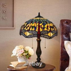 Dragonfly Style Stained Glass Lamp Shade Replacement Only 16X8 Inch Tiffany Lamp