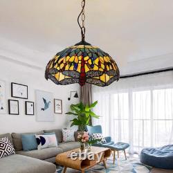 Dragonfly Style Stained Glass Lamp Shade Replacement Only 16X8 Inch Tiffany Lamp