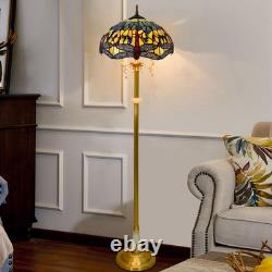 Dragonfly Style Stained Glass Lamp Shade Replacement Only 16X8 Inch Tiffany Lamp