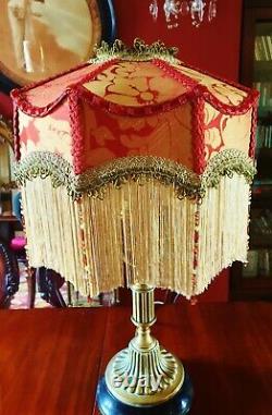 Duchess. Victorian Downton Traditional Lampshade. Terracotta & Gold Damask. 14