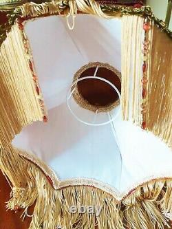 Duchess. Victorian Downton Traditional Lampshade. Terracotta & Gold Damask. 14