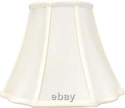 Eggshell Scallop Flare Bottom Corner Lamp Shade, 10x18x13 Inches