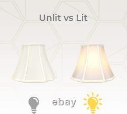 Eggshell Scallop Flare Bottom Corner Lamp Shade, 10x18x13 Inches