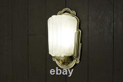 Elega Vintage Art-Deco Brass Wall Sconce Vint-In-Haus