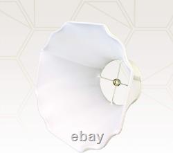 Elegant Eggshell Scalloped Flare Bottom Lamp Shade 6.5x12x9.25 Inches