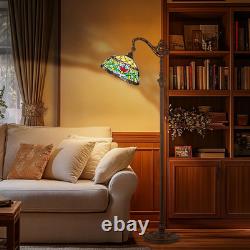 Elegant Victorian Tiffany 62 Adjustable Stained Glass Floor Lamp for Home Decor
