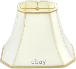Elegant Vintage Silk Bell Lamp Shade Eggshell, 12 High, Medium Size