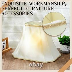 Elegant Vintage Silk Bell Lamp Shade Eggshell, 12 High, Medium Size