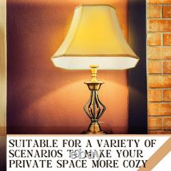 Elegant Vintage Silk Bell Lamp Shade Eggshell, 12 High, Medium Size