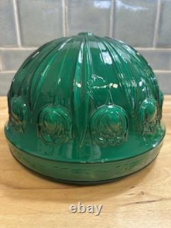 Emerald Green Vintage Lampshade 10 Opening 12 Wide 7 Tall