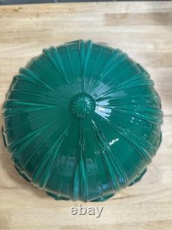 Emerald Green Vintage Lampshade 10 Opening 12 Wide 7 Tall
