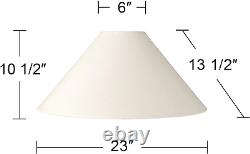 Empire Lamp Shade Linen Chimney White Large 6 Top X 23 Bottom X 13.5 High Spi