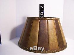 FINAL PRICE DROP! HANDSOME WARM TONED VINTAGE MICA LAMP SHADE-withACCENTS MARIO, NY