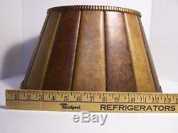 FINAL PRICE DROP! HANDSOME WARM TONED VINTAGE MICA LAMP SHADE-withACCENTS MARIO, NY