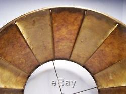 FINAL PRICE DROP! HANDSOME WARM TONED VINTAGE MICA LAMP SHADE-withACCENTS MARIO, NY