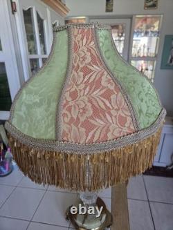 Fabulous Victorian Style Lamp Shade, With fringes & Beads, Handmade