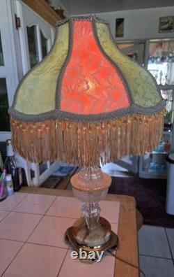 Fabulous Victorian Style Lamp Shade, With fringes & Beads, Handmade