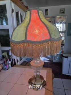 Fabulous Victorian Style Lamp Shade, With fringes & Beads, Handmade