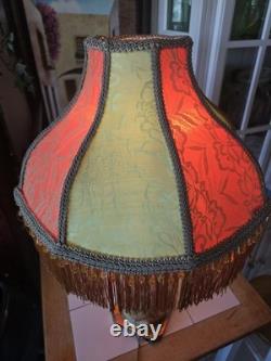 Fabulous Victorian Style Lamp Shade, With fringes & Beads, Handmade