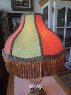 Fabulous Victorian Style Lamp Shade, With fringes & Beads, Handmade