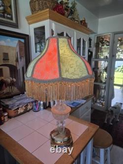 Fabulous Victorian Style Lamp Shade, With fringes & Beads, Handmade