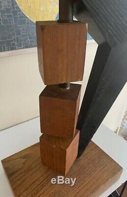 Fantastic Vintage 50s Boomerang Cubes Lamp Fiberglass Shade Mid Century Modern