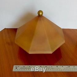 Fantastic vintage Large Glass Nuart Frankart Ronson Art Deco Lamp Shade Globe