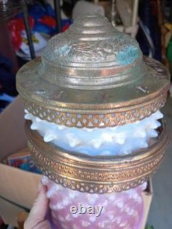 Fenton Cranberry Pink Opalescent Hobnail Glass Lamp Shade