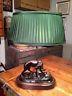 Fine Vintage Frederick Cooper Bronze Pointer Retriever Dog Table Lamp Shade Rare