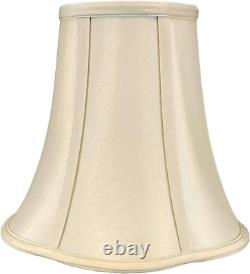 Flare Bottom outside Corner Scallop Bell Lamp Shade, BS-703-10BG-2, Beige, 5 X 1