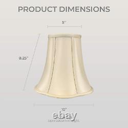 Flare Bottom outside Corner Scallop Bell Lamp Shade, BS-703-10BG-2, Beige, 5 X 1