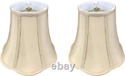 Flare Bottom outside Corner Scallop Bell Lamp Shade, BS-703-10BG-2, Beige, 5 X 1