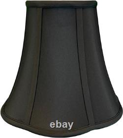 Flare Bottom outside Corner Scallop Bell Lamp Shade, BS-703-10BLK-2, Black, 5 X