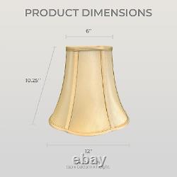 Flare Bottom outside Corner Scallop Bell Shade, BS-703-12AGL-2, Antique Gold, 6