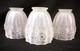 French Art Deco Glass Etched Fixture Shades, Clear Frost 2 1/4 Fitter Set Of 3