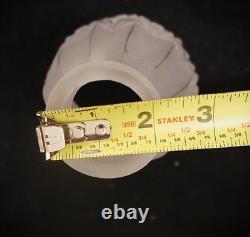 French Art Deco Glass Etched Fixture Shades, Clear Frost 2 1/4 Fitter Set of 3