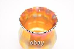 GOLD IRIDESCENT Art Glass Unsigned Steuben LAMP SHADE Aurene Arts Crafts Mission