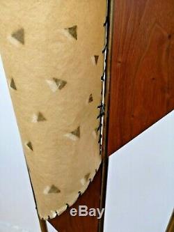 GREAT Vtg 50s Retro ATOMIC Mcm MAJESTIC Era Floor LAMP #2/2 withAsymmetric SHADES