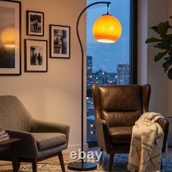 Glass Sphere Sunset Lampshade, 1260in Curved Independent Living Room Floor Lamp