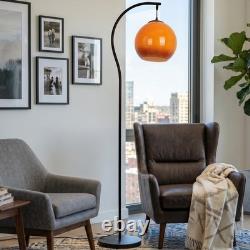 Glass Sphere Sunset Lampshade, 1260in Curved Independent Living Room Floor Lamp
