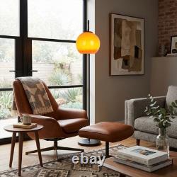 Glass Sphere Sunset Lampshade, 1260in Curved Independent Living Room Floor Lamp