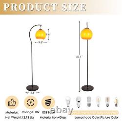 Glass Sphere Sunset Lampshade, 1260in Curved Independent Living Room Floor Lamp
