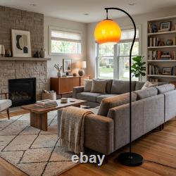 Glass Sphere Sunset Lampshade, 1260in Curved Independent Living Room Floor Lamp
