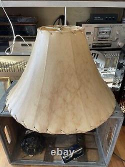 Gorgeous Vintage Large Rawhide Lamp Shade (18 bell) Leonard R. Foss Rustic S. W