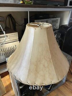 Gorgeous Vintage Large Rawhide Lamp Shade (18 bell) Leonard R. Foss Rustic S. W