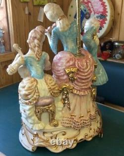 Gorgeous Vintage Victorian Capodimonte 45 Tall Lamp With Original Shade (RBE)