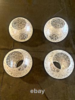 Great Set Of Four (4) Vintage Round Gas Lamp Shades