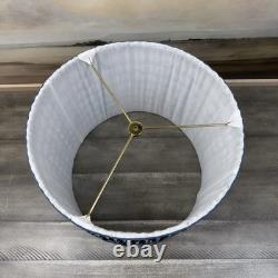 GreenRow Blue Multi Printed Drum Lamp Shade Medium Scuffed Bottom Read NWOB